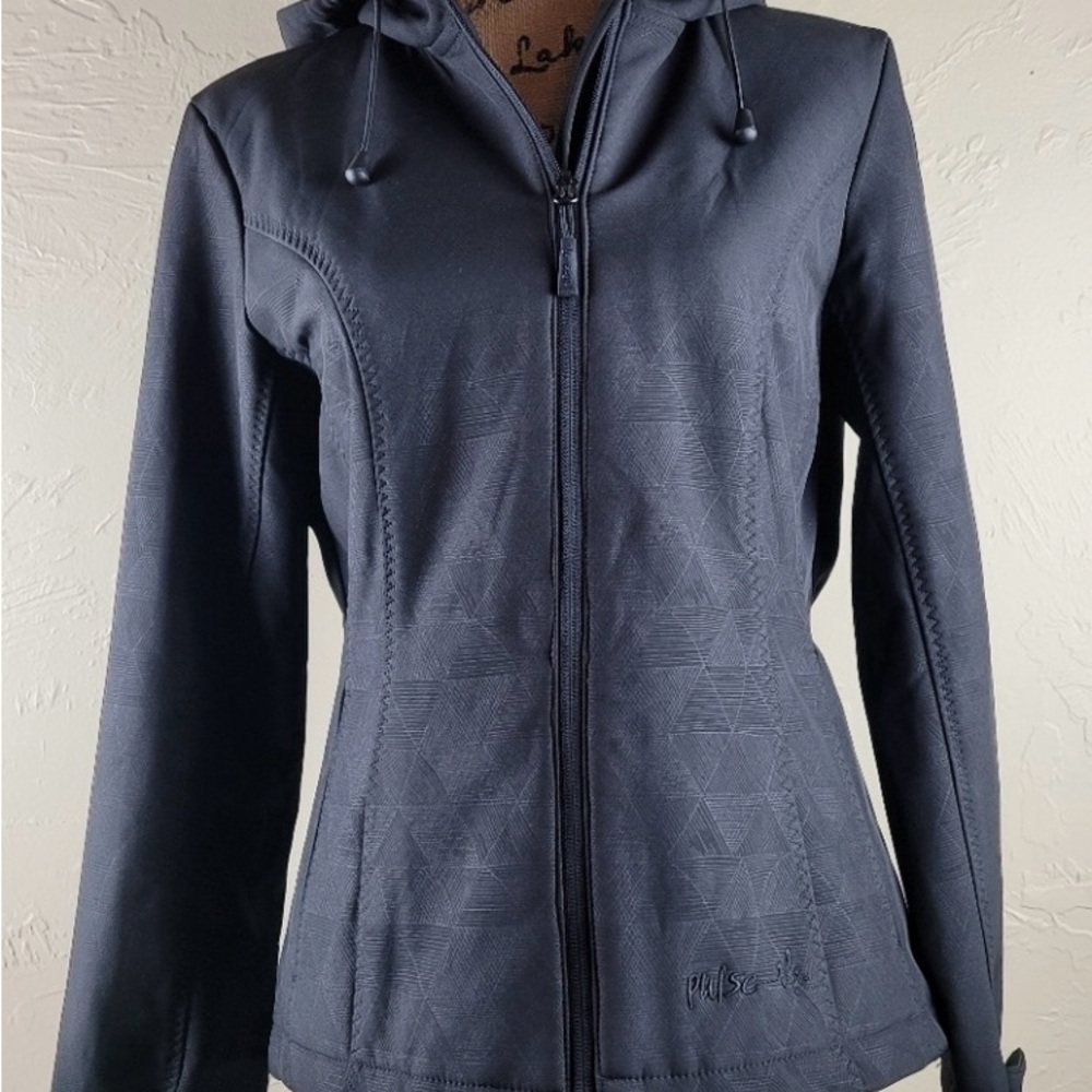 Pulse Women's Dark Gray Utility Jacket with hood. Great pre owned condition.